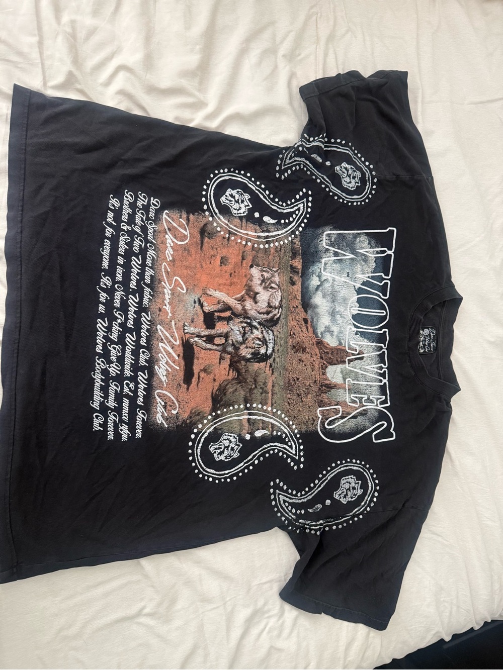 Darc sport Wolves Graphic Tee - Black with Rust Orange